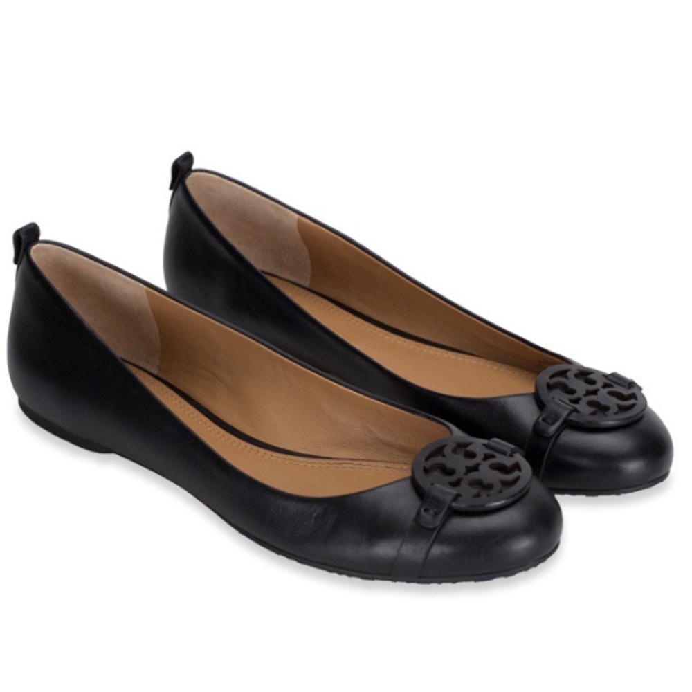 Tory Burch Gabriel Leather Ballet Flat .